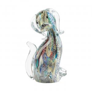 Accent 10019076 Art Glass Figurine - Multi-color Dog