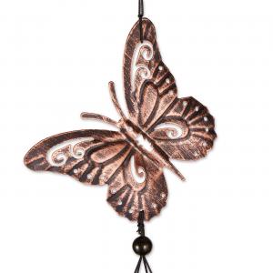 Accent 10017701 Butterfly And Heart Wind Chimes - 31.5 Inches