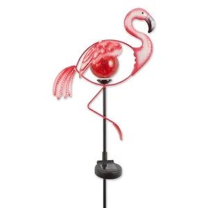 10019116 | Summerfield Terrace Colorful Pink Flamingo Solar