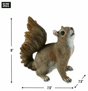 Accent 10017887 Bushy Tail Squirrel Garden Decor