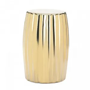 Accent 10018883 Dramatic Gold Ceramic Stool