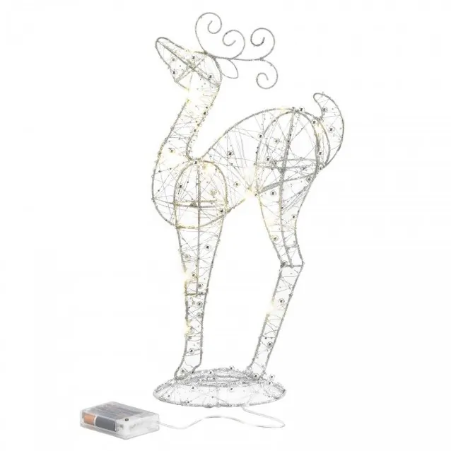 Christmas 10018957 Light-up Looking Up Reindeer Decor - 17 Inches