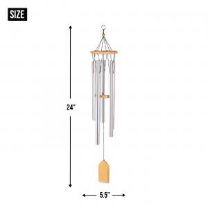 Accent 25306 Natural Pine Wind Chimes - 24 Inches