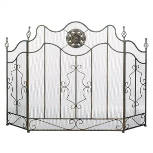 Accent 10019007 Fireplace Screen With Circular Ornament