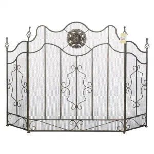 Accent 10019007 Fireplace Screen With Circular Ornament