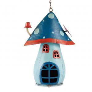 Accent 4506223 Colorful Blue Mushroom Birdhouse For Garden Decor