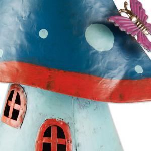 Accent 4506223 Colorful Blue Mushroom Birdhouse For Garden Decor