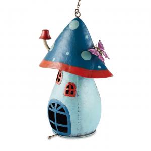 Accent 4506223 Colorful Blue Mushroom Birdhouse For Garden Decor