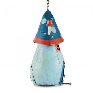 Accent 4506223 Colorful Blue Mushroom Birdhouse For Garden Decor