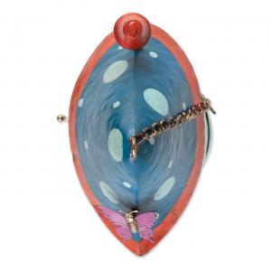 Accent 4506223 Colorful Blue Mushroom Birdhouse For Garden Decor