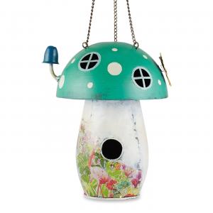 Accent 4506227 Whimsical Green Mushroom Birdhouse