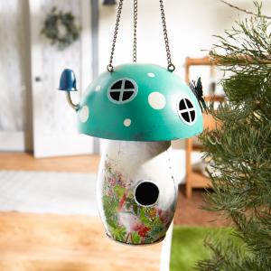 Accent 4506227 Whimsical Green Mushroom Birdhouse