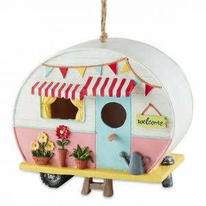 Accent 4506351 Pink And White Camper Birdhouse