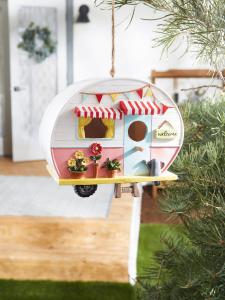 Accent 4506351 Pink And White Camper Birdhouse