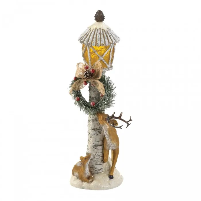 Christmas 10019062 Reindeer Light-up Light Post Figurine