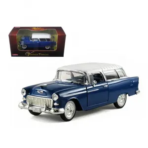 Arkon 35521bl 1955 Chevrolet Nomad Blue 132 Diecast Car Model By Arko 