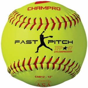 Champro CSB12 Asa 12 In Fast Pitch Leather Cover Softball Dozen