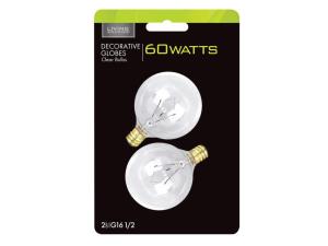 Bulk DB393 Living Solutions 2 Pack 60w Decorative Globe Incandescent L