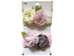 Bulk KA870 Multi-color 2 Piece Rose Style Headbands