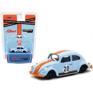 Schuco T64S-006-GF Volkswagen Beetle Low Ride 20 Light Blue And Orange