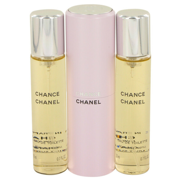 Chanel 535702 Chance Mini Edt Spray + 2 Refills 3  X 0.7 Oz For Women