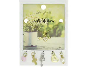 GW879 | Bulk Buys Charming Rhinestone Heart Charm Necklace