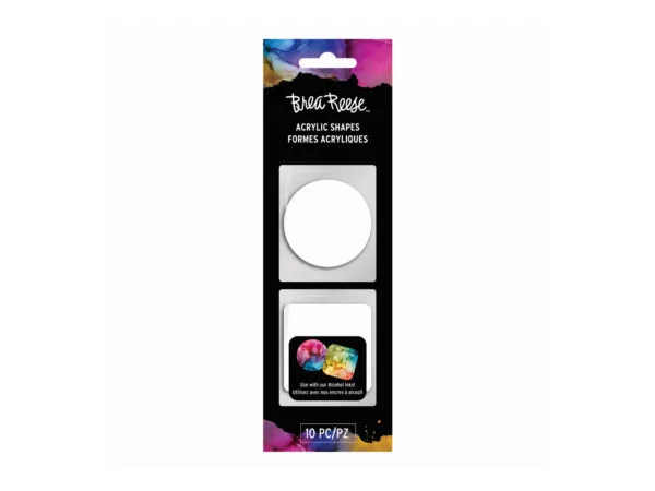 Bulk CH910 Brea Rose 10 Piece Acrylic Circle And Square Shapes