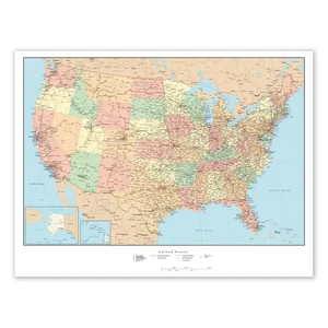 Advantus Corporation Advantus Laminated USA Wall Map - 50
