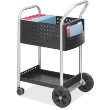 Safco SAF 5238BL Safco Scoot Mail Cart - 2 Shelf - 300 Lb Capacity - 4