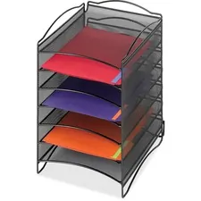 Safco SAF 9431BL Safco 6-compartment Mesh Desktop Organizer - 6 Compar