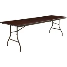 Lorell LLR 65761 Economy Folding Table - Melamine Rectangle Top - 96 T