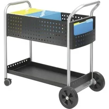 Safco SAF 5239BL Safco Scoot Mail Cart - 3 Caster Size - Steel - X 22.