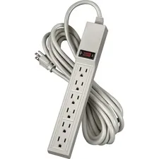 Fellowes 99026 6 Outlet Power Strip With 15' Cord - 3-prong - 6 X Ac P