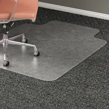 Lorell LLR 69166 Wide Lip Medium Pile Chairmat - Carpeted Floor - 53 L