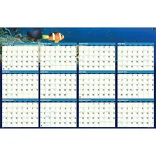 House QUA03969 Earthscapes Sea Life Laminated Planner - Julian Dates -