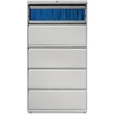 Lorell LLR 60442 Lateral File - 5-drawer - 36 X 18.6 X 67.7 - 5 X Draw