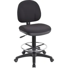 Lorell LLR 80008 Pneumatic Adjustable Multi-task Stool - Black Seat - 