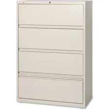 Lorell LLR 43510 Receding Lateral File With Roll Out Shelves - 4-drawe