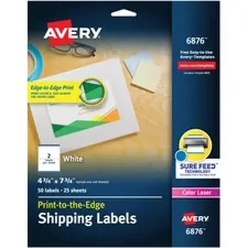 06876 | Avery Dennison Avery® Print-to-the-edge 2/Sheet