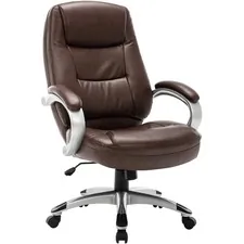 Lorell LLR 63280 Westlake Series High Back Executive Chair - Saddle Le