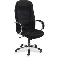 Lorell LLR 60500 Airseat High-back Fabric Chair - Black Fabric Seat - 