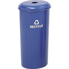 Safco SAF 9632BU Safco Recycling Receptacle With Lid - 20 Gal Capacity