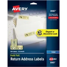 Avery AVE 08987 Averyreg; Foil Mailing Labels - 34 Height X 2 14 Width