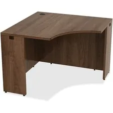 Lorell LLR 69953 Essentials Series Walnut Laminate Corner Desk - 42 X 