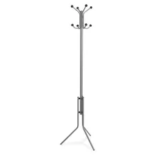 Lorell LLR 02587 Tripod Base Metal Coat Rack - 4 Hooks - 4 Pegs - For 