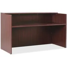 Lorell LLR 59582 Essentials Series Mahogany Reception Desk - 1 Top, 72