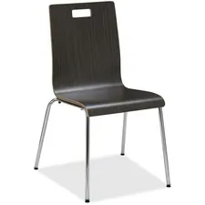 Lorell LLR 99863 Bentwood Cafe Chair - Steel Frame - Espresso - Plywoo