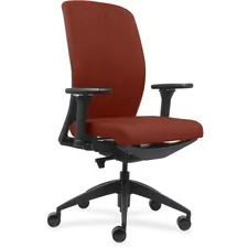 Lorell LLR 83105A203 Executive Chairs With Fabric Seat  Back - Orange 