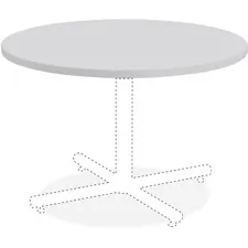 Lorell LLR 62575 Round Invent Tabletop - Light Gray - Round Top - 1 Ta