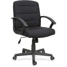 Lorell LLR 83306 Fabric Task Chair - Black Fabric Seat - Black Fabric 